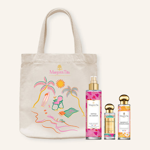 L'amour à la plage tote bag